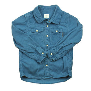 Polarn O Pyret Boys Blue Button Down Long Sleeve size: 4-5T
